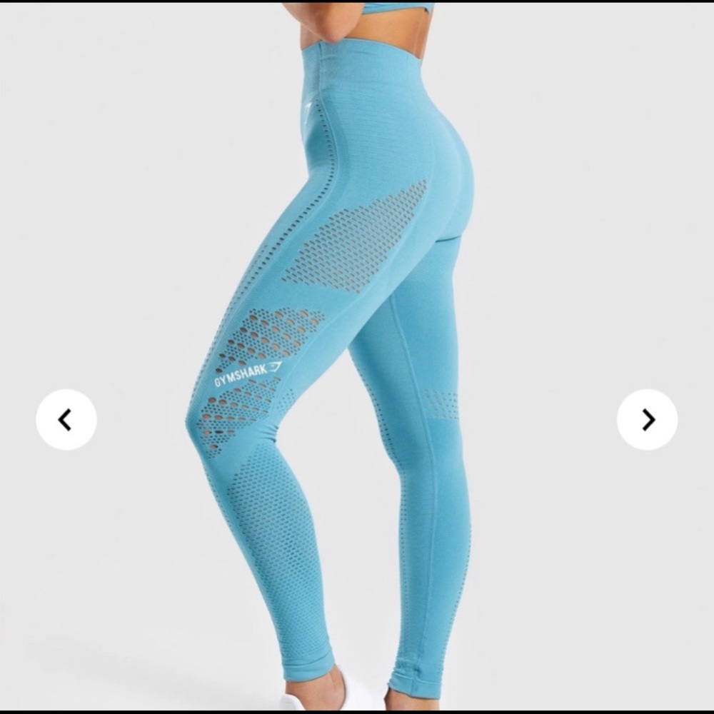 Gymshark seamless energy leggings, sky blue